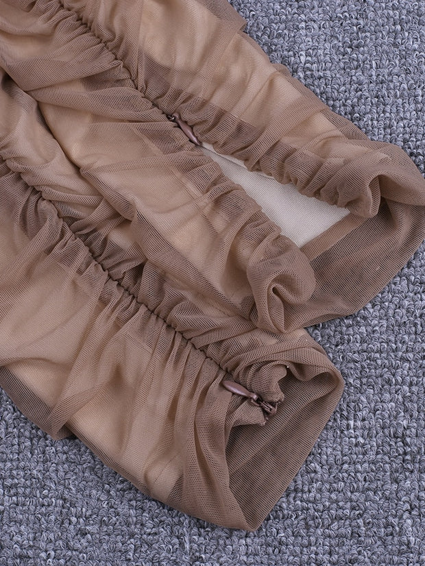 Sexy Sheer Ruched Dress