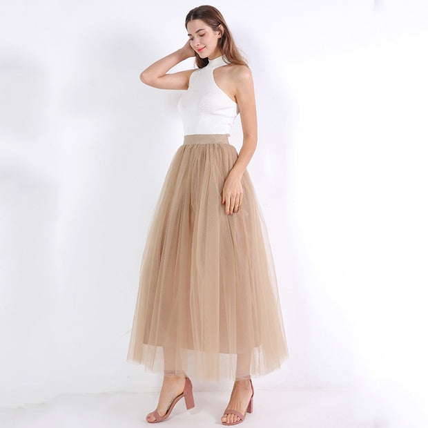Voile Tulle Skirt Bouffant Puffy