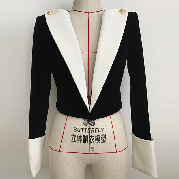 Lion Velvet Short Blazer