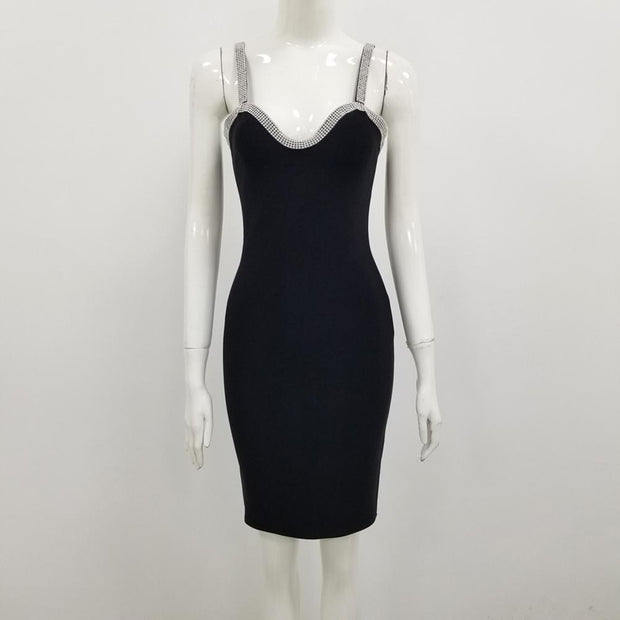 The Sparkly Crystal Black Dress