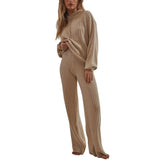Women's Solid Two Piece Sets Hooded Sweater