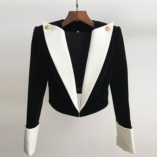 Lion Velvet Short Blazer