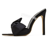 Classy Silk Butterfly-knot Mules