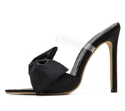 Classy Silk Butterfly-knot Mules