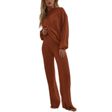 Women's Solid Two Piece Sets Hooded Sweater