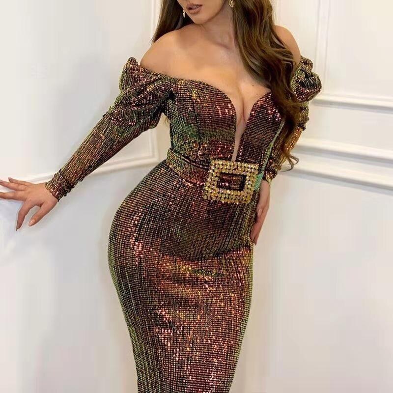 Sparkly Evening Long Dress Vintage