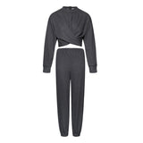 Casual Two Piece Set Cross Ruched
