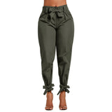 Loose Bow Tie Ruffles Pants