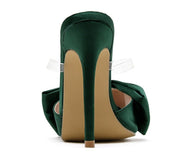 Classy Silk Butterfly-knot Mules