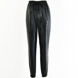 PU Leather Waist Pencil Pants