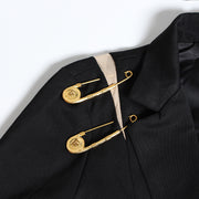 Pin Spliced Jacket Blazer