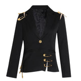Pin Spliced Jacket Blazer