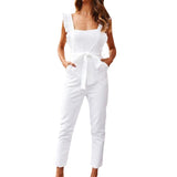 Ruffled Sleeveless Jumpsuit