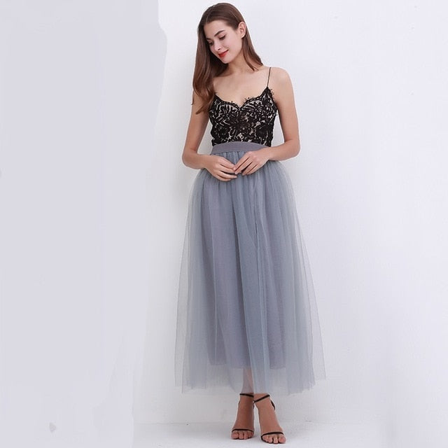 Voile Tulle Bouffant Puffy Long Tutu Skirts