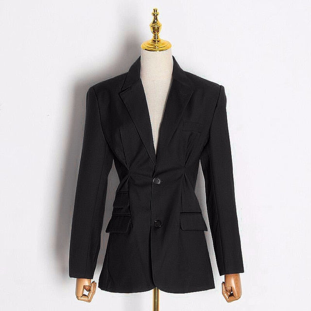 Elegant Ruched Blazer