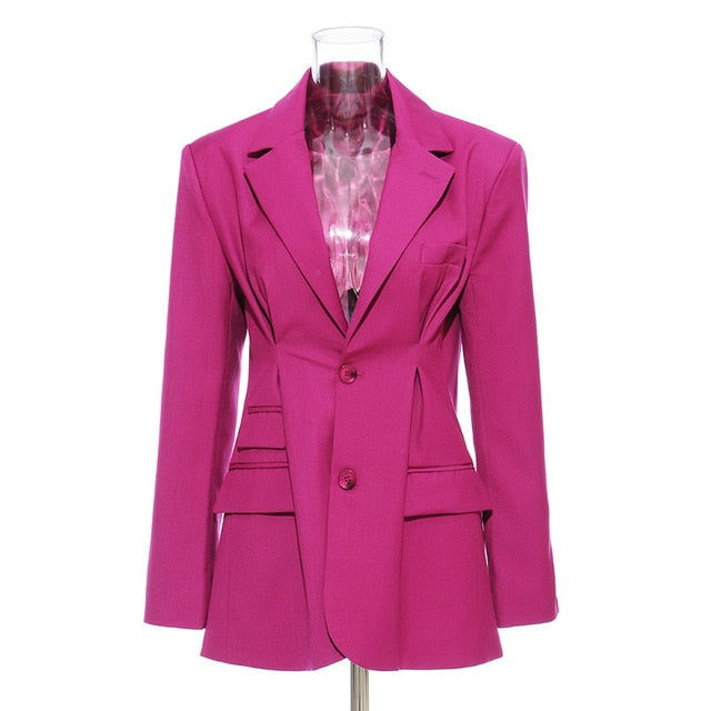 Elegant Ruched Blazer