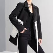 Black & White Contrast Pocket Blazer
