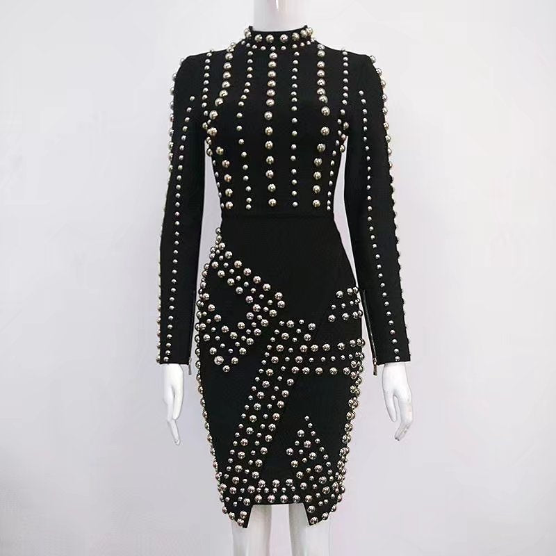 Classy Beaded Midi Dress